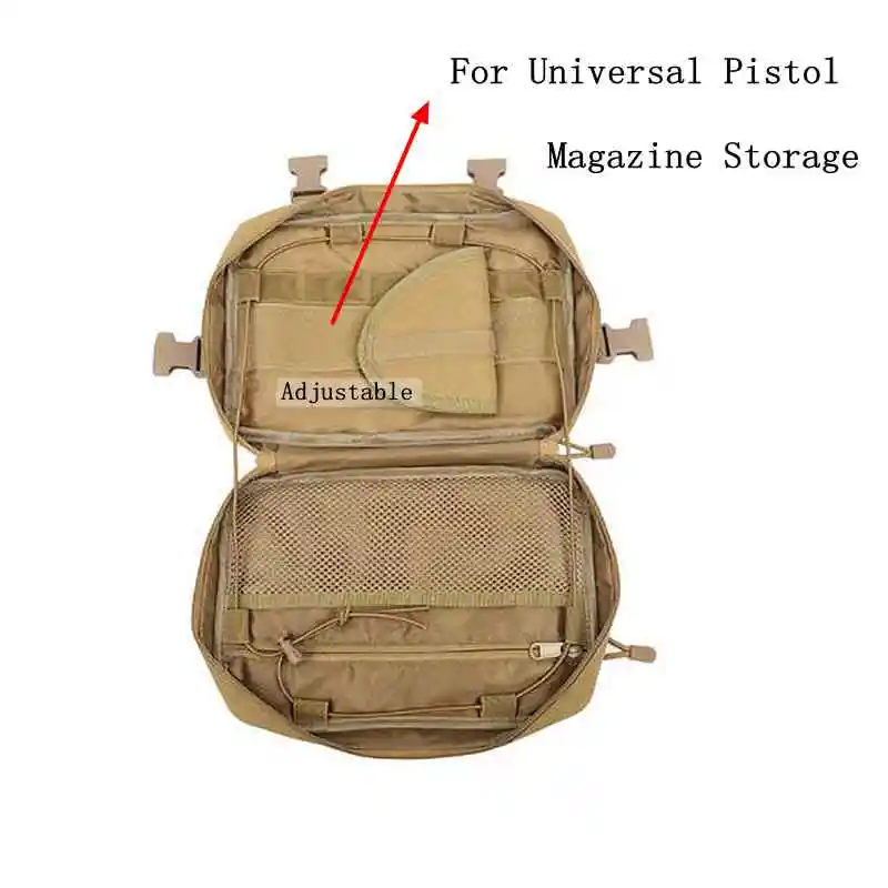 Bolsa de pecho táctica para exteriores, almacenamiento de pistola, revistas, herramientas de caza, MOLLE, bolsa multifuncional de corte láser - imagen 4