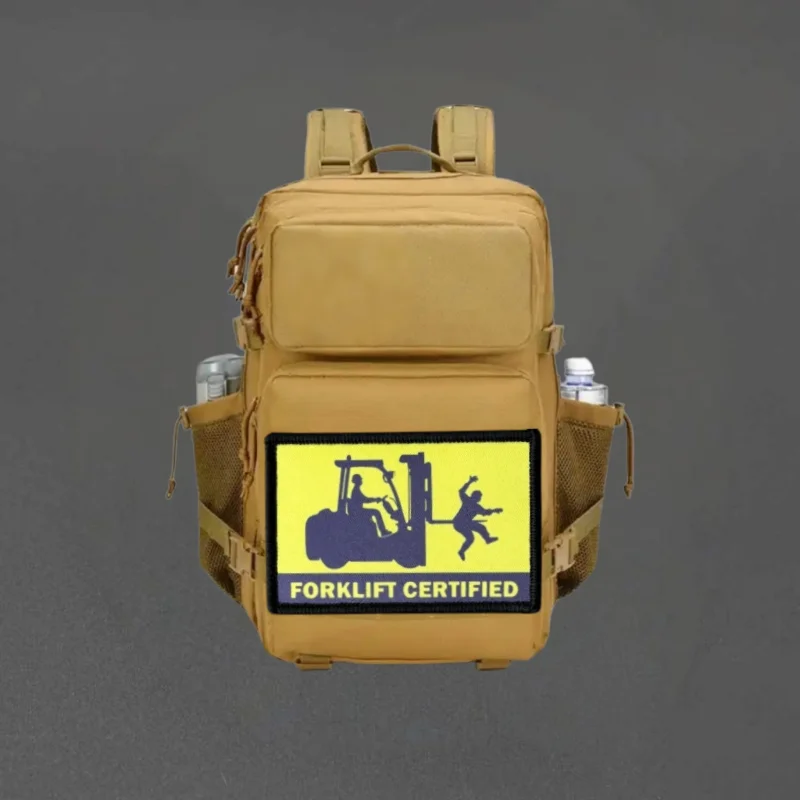 Parche de impresión certificado para montacargas, chaleco táctico, insignia de moral con gancho y bucle, pegatinas decorativas para mochila, parches para brazalete para ropa
