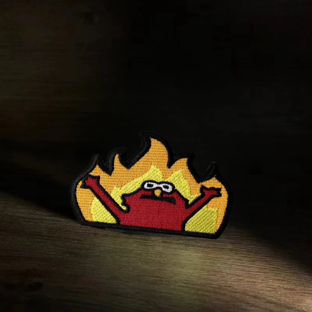 Parche táctico Hell Fire Morale insignia Elmo in The Fire parches de gancho y bucle bordados para ropa mochila brazalete pegatina - imagen 2