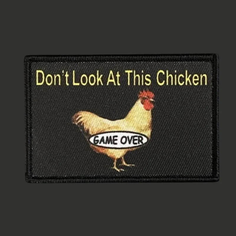 No parezca este parche con estampado de pollo insignia de moral militar táctica gancho y bucle mochila ropa pegatina decorativa brazalete - imagen 2