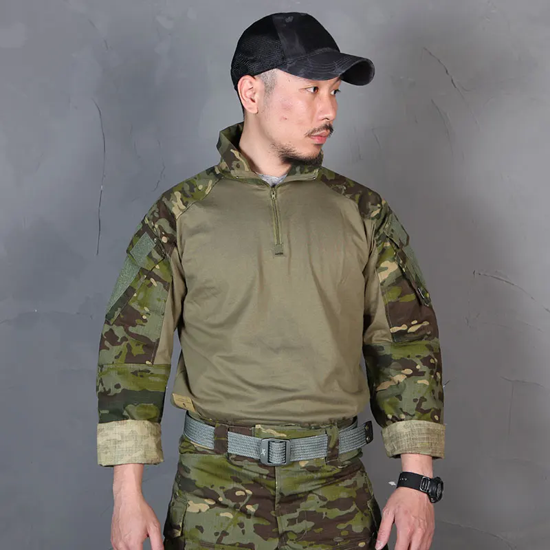 Emersongear-Conjuntos de uniformes de combate tácticos G3, trajes de camuflaje para hombre, camisa de caza al aire libre, pantalones, Tops, pantalones de carga MCTP 2017 - imagen 2