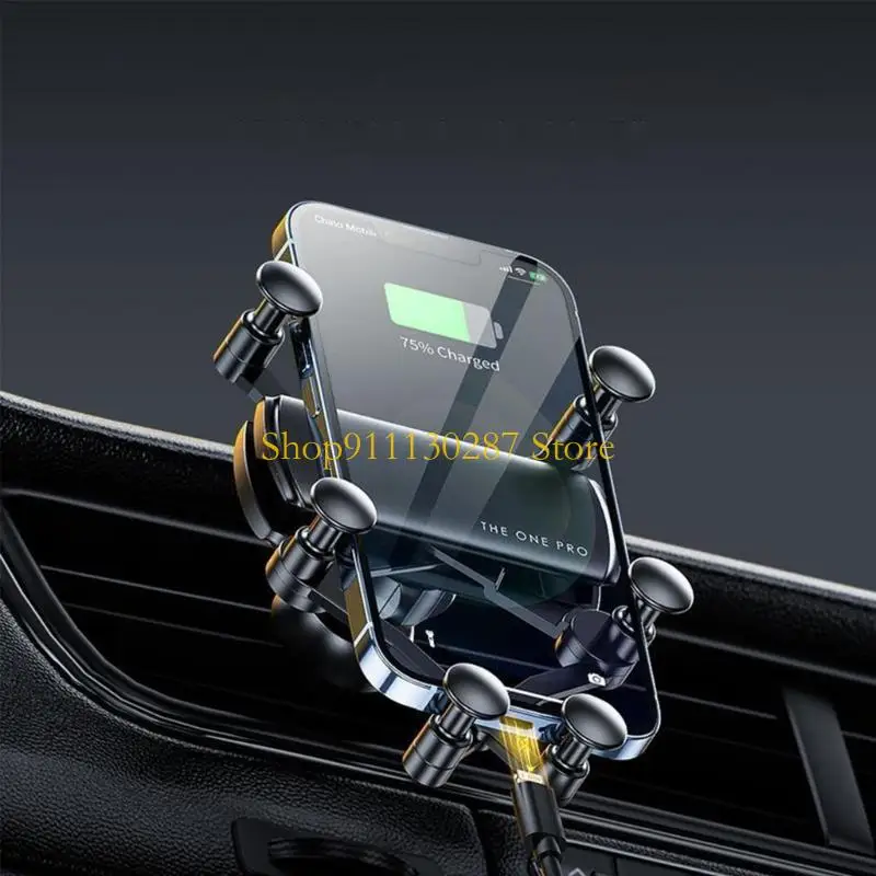 Soporte gravedad del teléfono J1HC Soporte gravedad 360- ° Rotación-Air-Vent-Vent Clip Soporte - imagen 5
