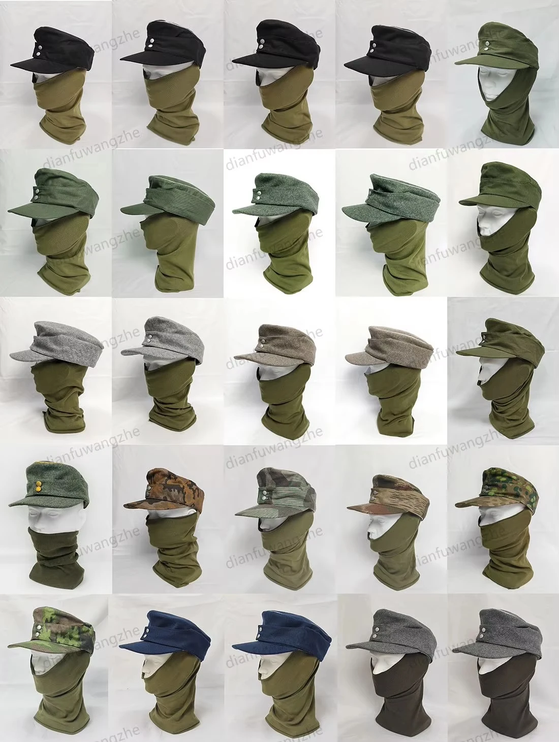 Gorra de campo M43 de estilo alemán de la Segunda Guerra Mundial, sombrero de montaña de algodón de camuflaje táctico para colección y exhibición - imagen 4