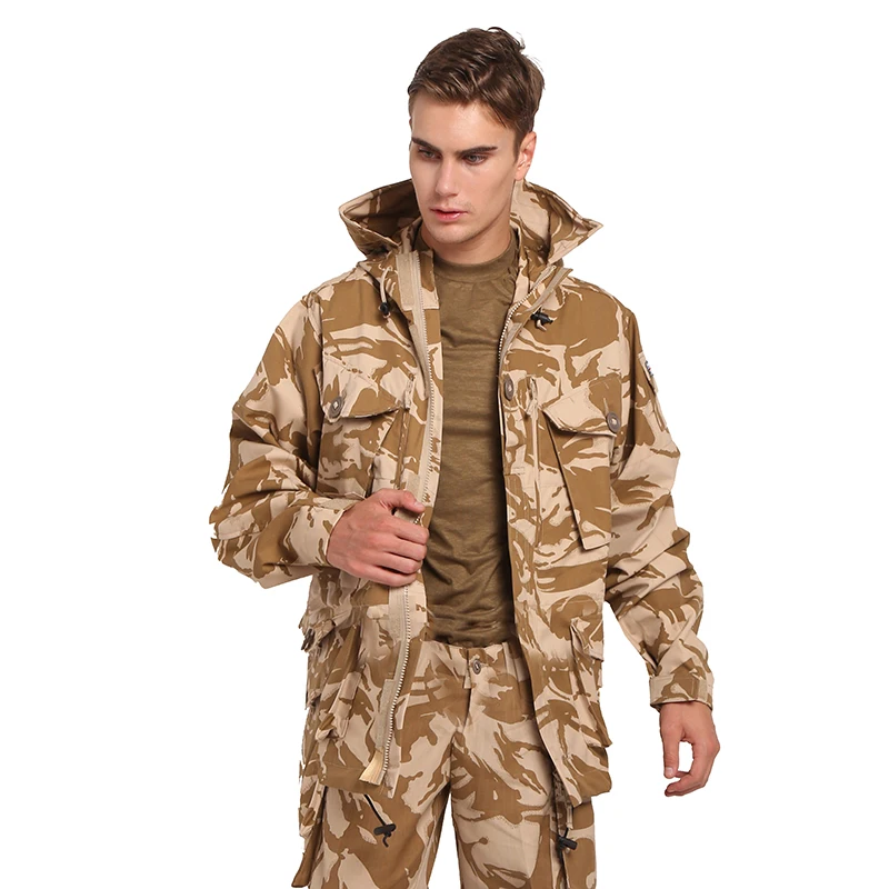 Gabardina de desierto para hombre, chaqueta táctica de combate al aire libre, Smock, edición británica, público, M65 - imagen 5