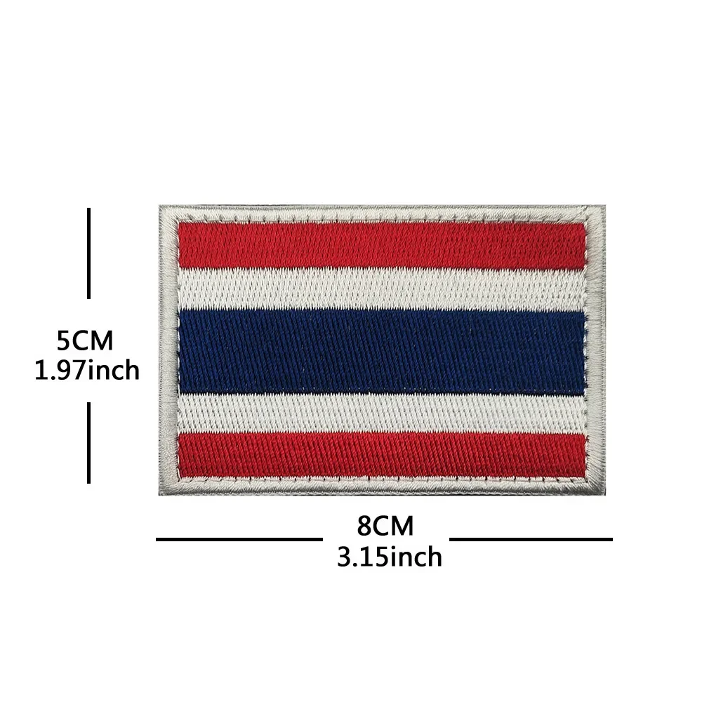 Parche bandera Tailandia 3D PVC con adhesivo para MOLLE táctico - imagen 2