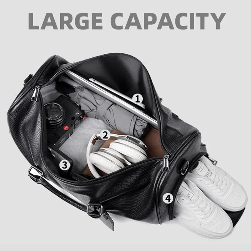 Bolsa deportiva para Fitness, Yoga, gimnasio, bolsas de lona con paquete de zapatos, Camping al aire libre, escalada, natación, equipaje grande, bolso de fin de semana - imagen 4