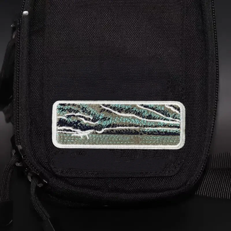 Parche "Wave", insignia de moral táctica, gancho bordado y bucle, mochila, accesorios de decoración de ropa, pegatina, brazalete