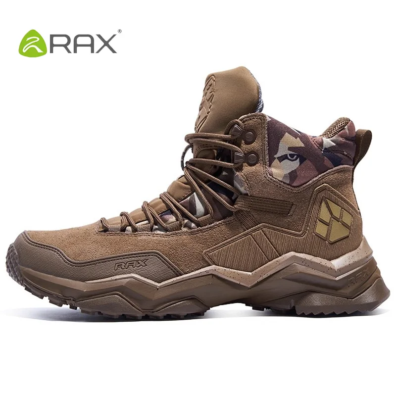 Rax-zapatos de senderismo impermeables para hombre, botas de Trekking antideslizantes para invierno, botas de montaña para exteriores, zapatos ligeros para caminar y cazar