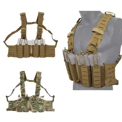 Arnés de pecho táctico ligero con cremallera y panel MOLLE