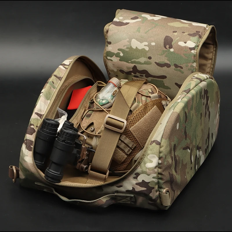 Bolsa de almacenamiento para casco táctico, paquete de mano multiusos para exteriores, motocicleta, ciclismo, senderismo, caza, equipo para casco Airsoft - imagen 2