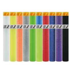 Recargas de dardos de 10 colores para pistola de juguete Nerf, balas de espuma de cabeza suave plana, color gris, 7,4 C x 200 cm, 1,3 unidades por lote