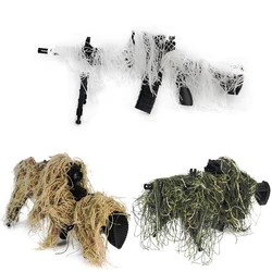 Ghillie-funda envolvente para Rifle de cuerda para pistola, campo de ocultación CS, correa para pistola de Paintball táctica Airsoft, accesorios de ropa de caza