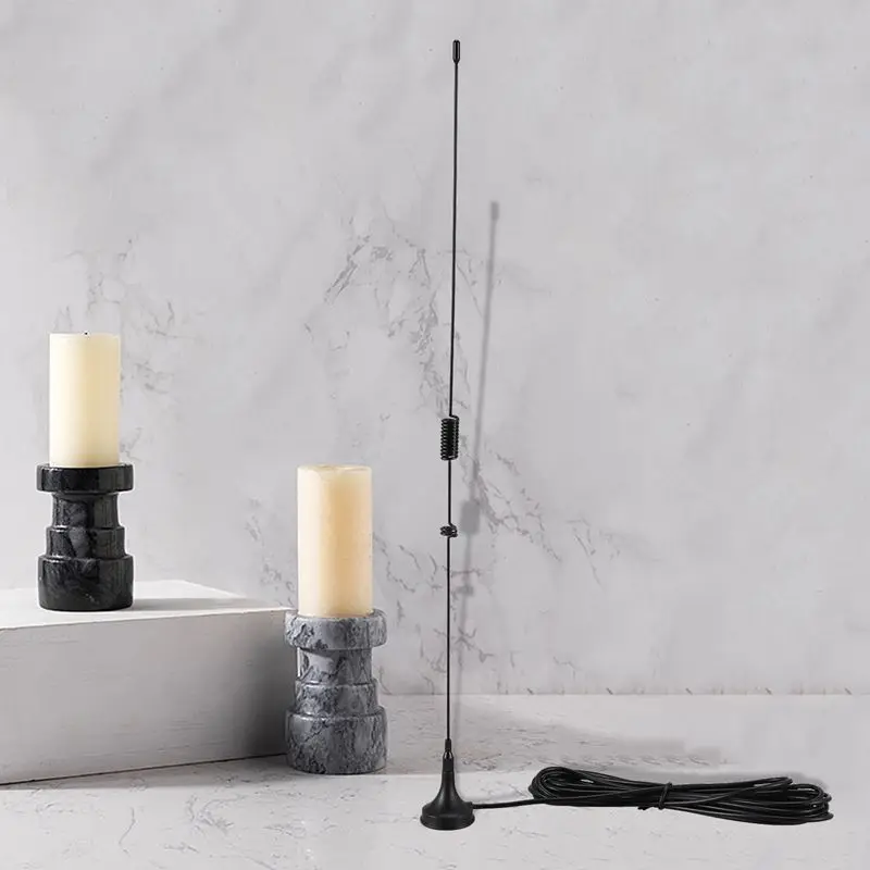 ABBREE UT-106UV antena montada en vehículo Frecuencia Dual VHF UHF SMA-conector macho de largo alcance para Radio aficionado Baofeng Quansheng - imagen 5