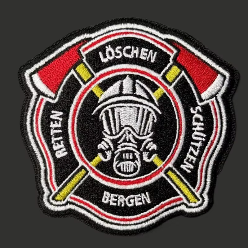 Parche Bordado Bombero Rescate Moral con Velcro – Insignia Táctica - imagen 2