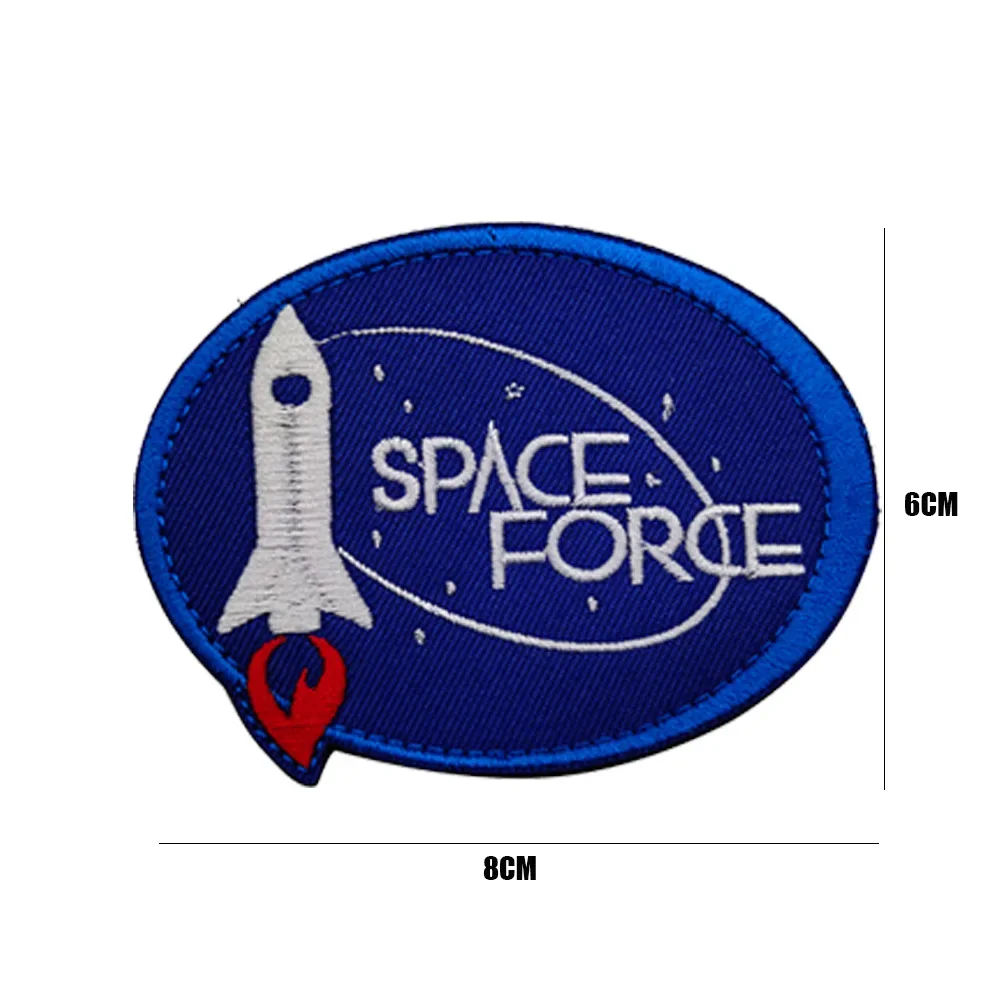 Insignia de Moral del emblema del Espacio de la fuerza espacial, parches bordados de gancho y bucle, accesorio táctico, pegatina de decoración de mochila - imagen 2