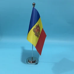 Bandera nacional de Andorra tamaño escritorio – Oficina poliéster