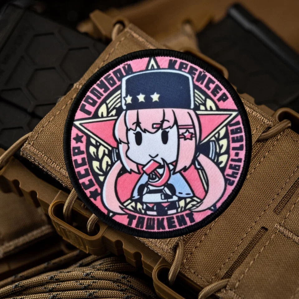 Insignia táctica K3 Tank Girl, parche de gancho y bucle con estampado periférico de animación, brazalete militar de moral, accesorios para mochila, pegatina - imagen 2