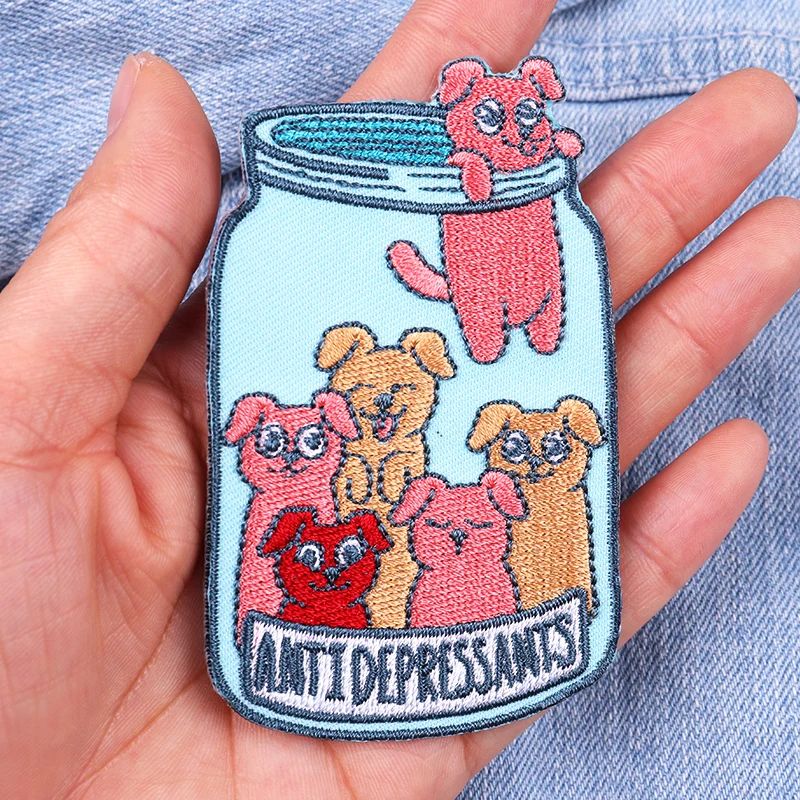 Parche bordado de animales de dibujos animados, Gato/Rana, chaquetas, costura DIY, parches termoadhesivos para ropa - imagen 4