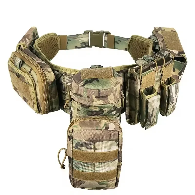 YAKEDA cinturón táctico resistente camuflaje multifuncional accesorio de seguridad de cintura de cinco piezas con riñonera táctica - imagen 3