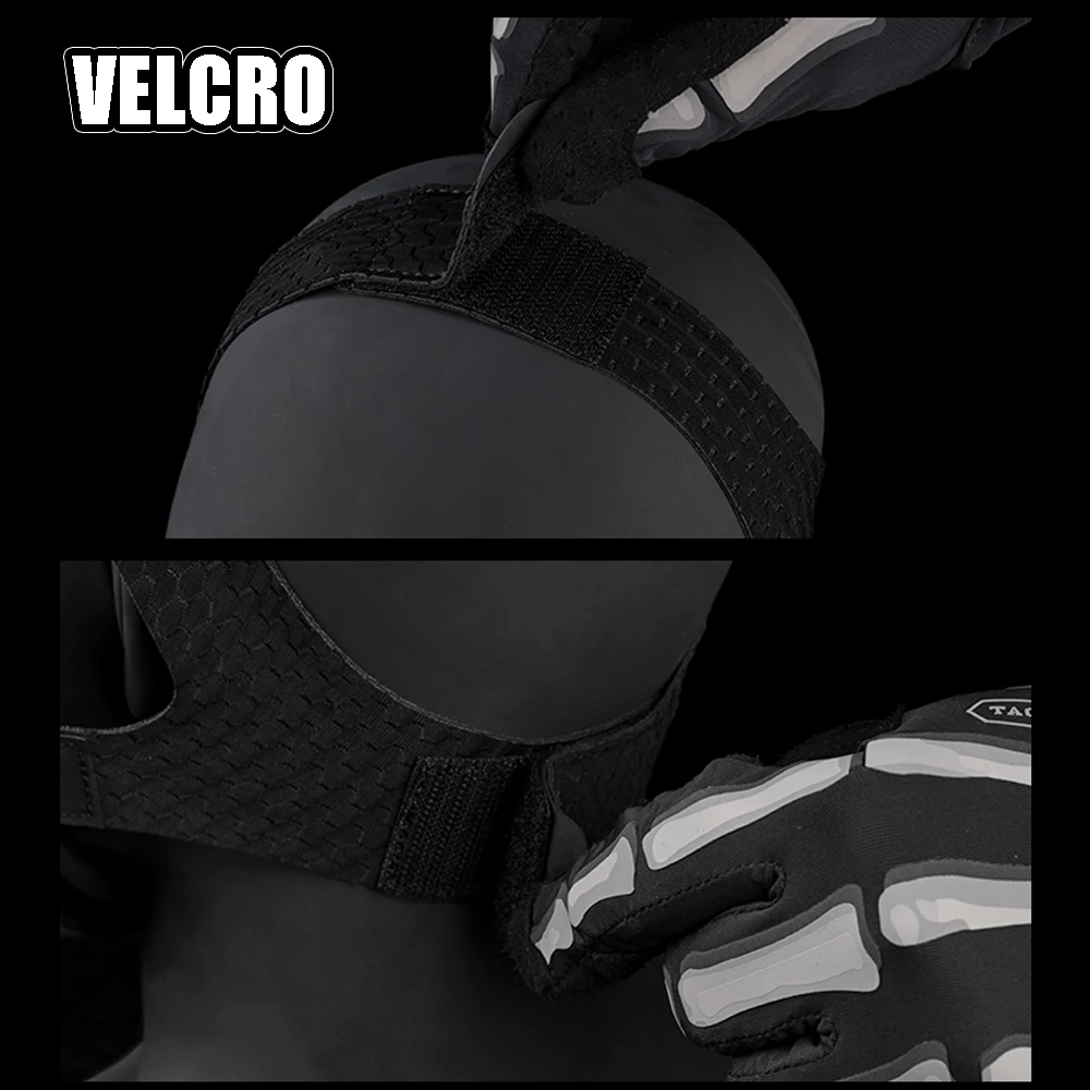 Máscara de gel de sílice de media cara con forma de calavera para airsoft Máscara de paintball táctica ajustable Máscaras geniales para cosplay de Halloween Para caza y tiro - imagen 4