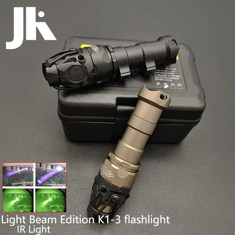 KIJI-K1-3 táctico K1, luz de explorador ajustable, iluminación de 850nm, K3, IR, linterna de Metal para arma de caza, K10, nuevo - imagen 2