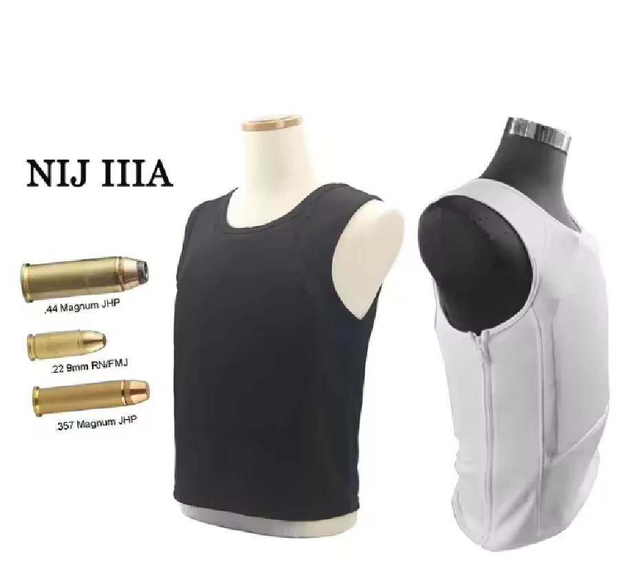 IIIA level camiseta a prueba de balas, chaleco ultraligero y cómodo, ropa suave antibalas oculta en el interior