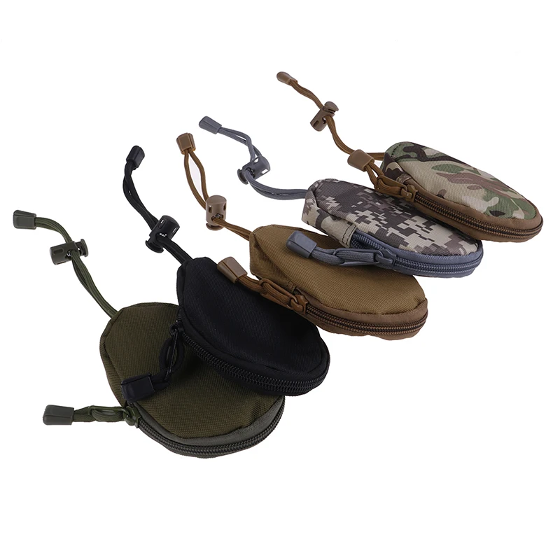 Mini billeteras EDC para exteriores para hombre, monedero, bolsa militar del ejército, llavero de bolsillo pequeño, funda con cremallera - imagen 3