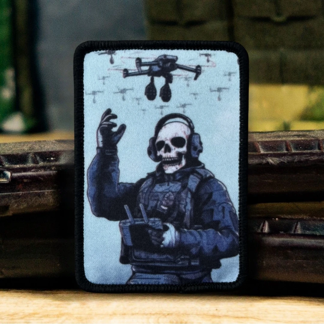 Insignia de moral de soldado táctico Chevron, parche de gancho y bucle con estampado de operador de Dron, pegatina de accesorios de decoración de mochila militar - imagen 5