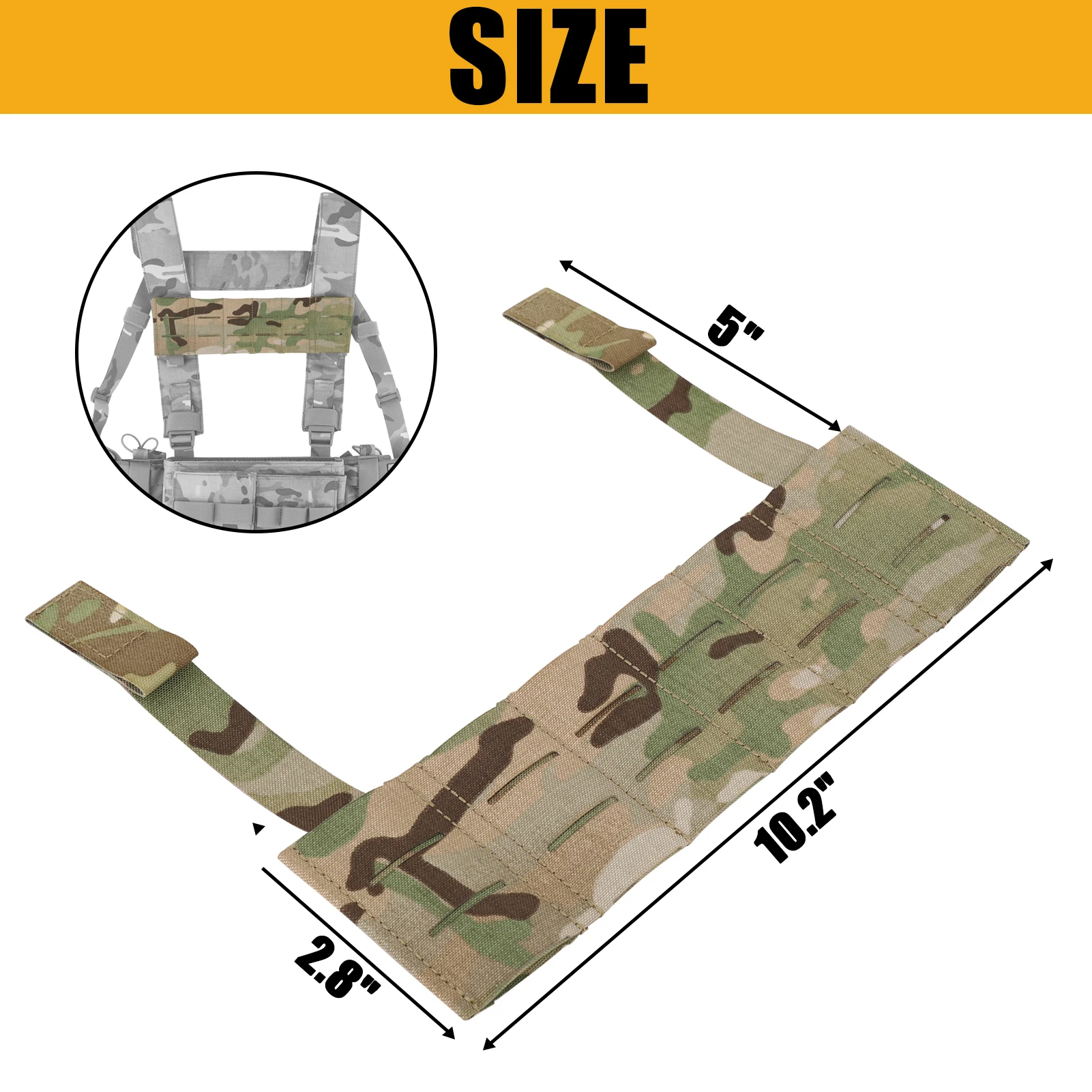 KRYDEX-plataforma de pecho táctica, soporte frontal para pecho, puente MOLLE, Panel de montaje para teléfono, plataforma para D3CR MK3 MK4 UW SOP, accesorios - imagen 4