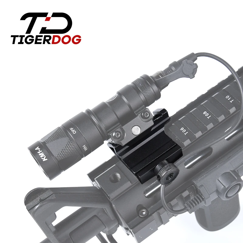 Adaptador offset Picatinny 30° – Perfil bajo para luz láser y mira - imagen 4
