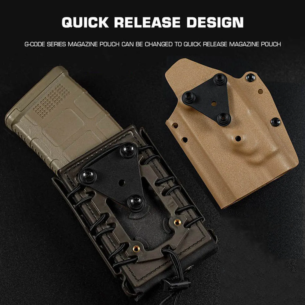 Base adaptadora de código de G táctico, funda Airsoft de liberación rápida para caza y tiro, bolsa para revistas, accesorios de plataforma de montaje RTI DUTY - imagen 5