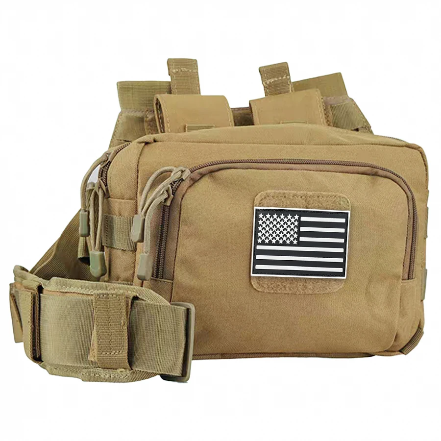 Bolsa MOLLE para senderismo y ciclismo con doble cremallera