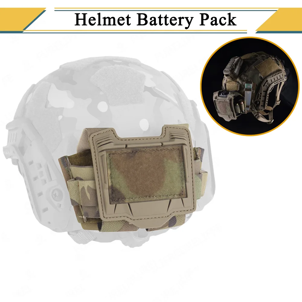 Bolsa de batería para casco táctico serie K, casco rápido Airsoft para caza, caja de batería PVS31, bolsa de accesorios para casco de contrapeso de tiro - imagen 5