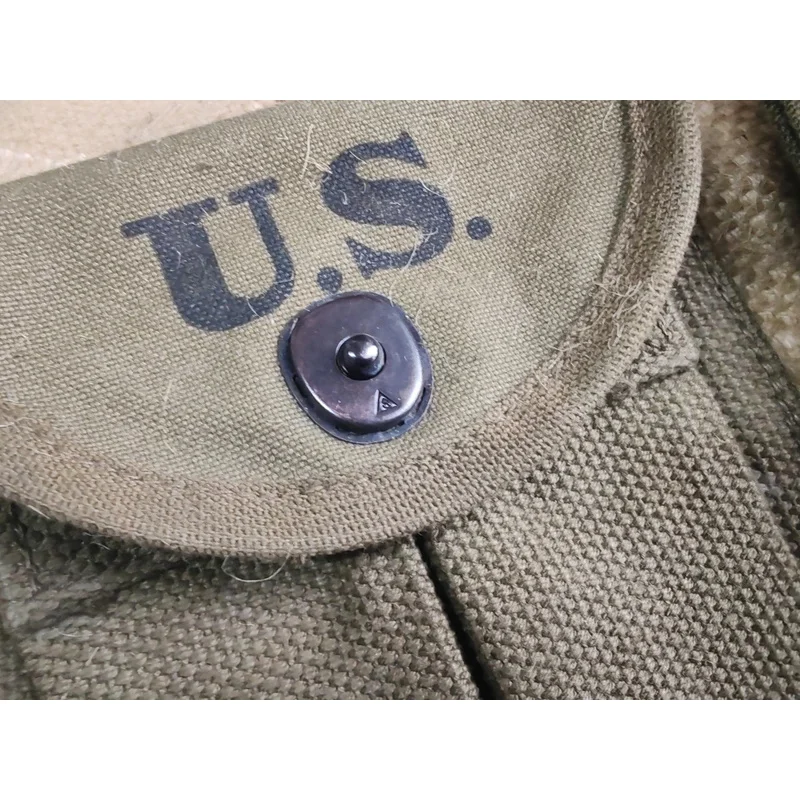 2 uds genuino ORIGINAL de la Segunda Guerra Mundial ejército de EE. UU. M1 M2 carabina lona revista bolsa bolsa militar excedente - imagen 2