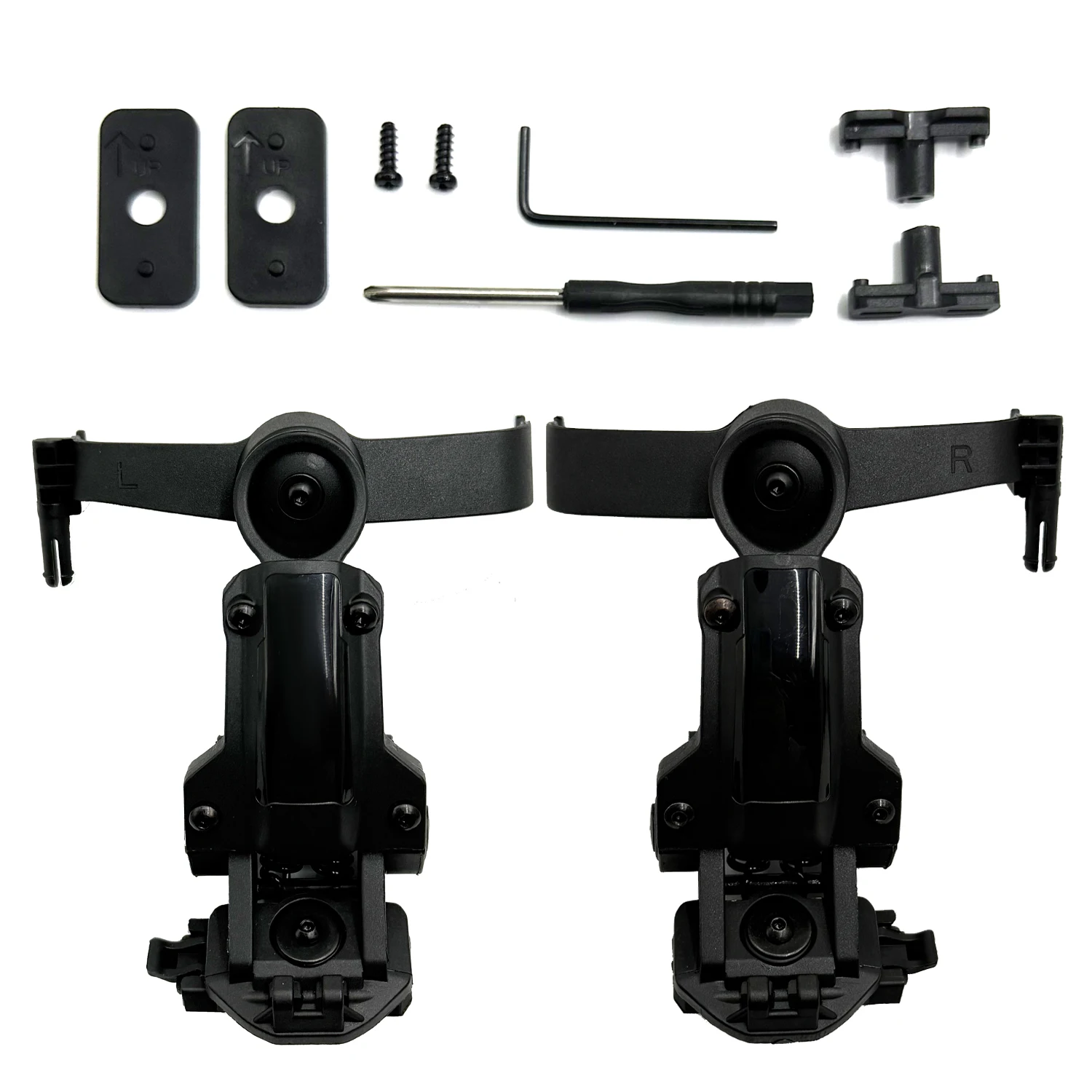 Adaptador de riel para casco táctico para PELTOR ComTac, accesorios de tiro Airsoft, soporte para auriculares compatible con riel Ops Core ARC Team Wendy MLOK