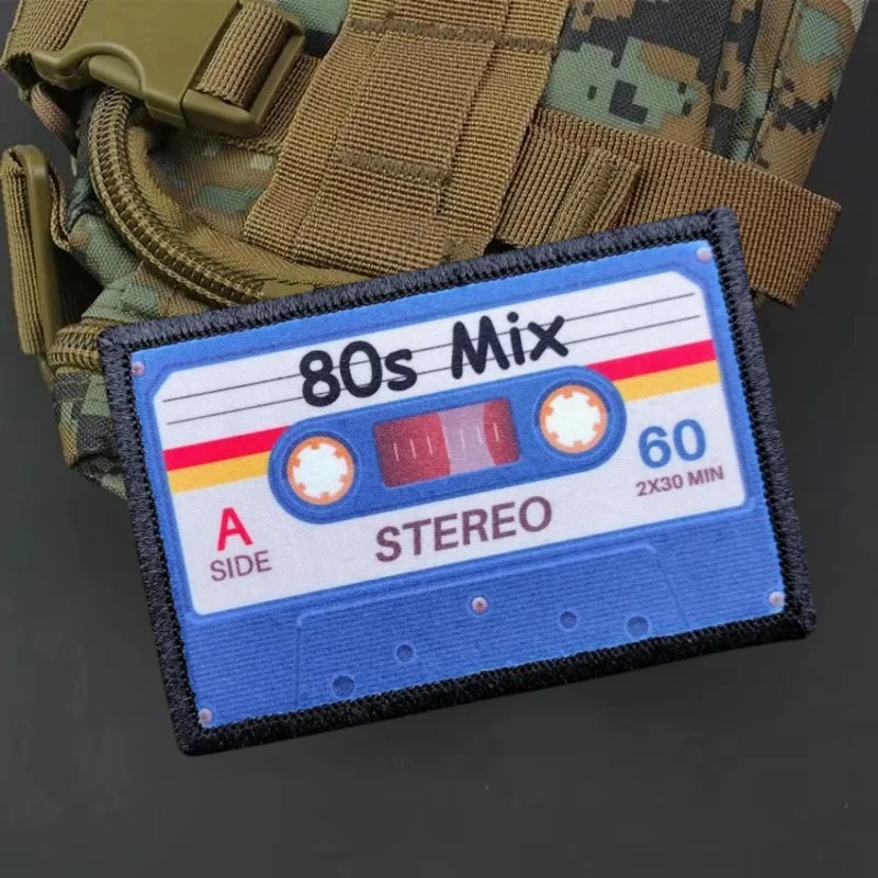 Parche impreso de moral táctica de cinta mixta de los años 80, parche divertido de gancho y bucle, insignia militar, brazalete, ropa, pegatinas para mochila - imagen 4
