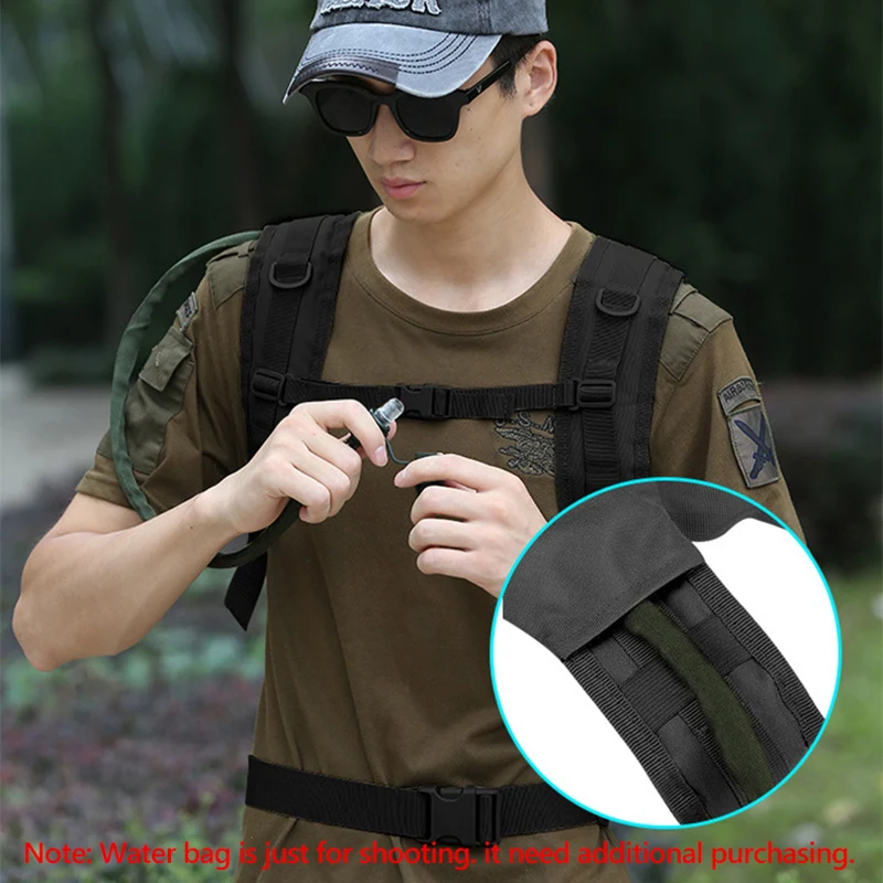 Bolsa táctica de ciclismo para hombre, morral Molle de 15L y 800D para acampar al aire libre, senderismo, viajes, hidratación y escalada - imagen 4