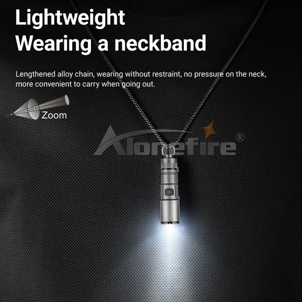 Mini Zoom EDC linterna pequeña de cuello fresco, linterna recargable por USB, iluminación de emergencia al aire libre para acampar, senderismo, llavero de respaldo, luces - imagen 2