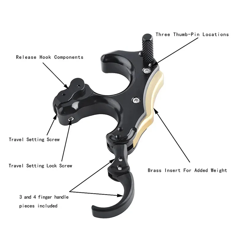 Arco compuesto de tiro con arco, liberación de tensión trasera, agarre para dedo, gatillo para pulgar, 3/4 - imagen 5