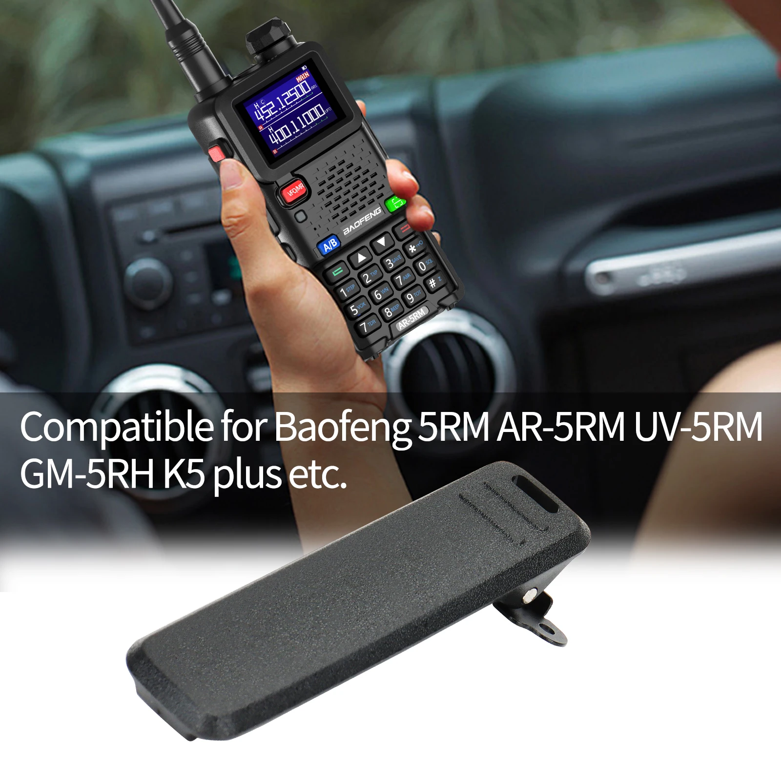 2/5/10 Uds Original Baofeng UV-5RH Clip de cinturón Clip de cintura para UV-5RH, UV-5RH PRO UV-5RM, AR-5RM UV-K5 Pro Walkie Talkie - imagen 3