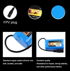 Batería LiPo FPV para embarcaciones RC con cargador compatible