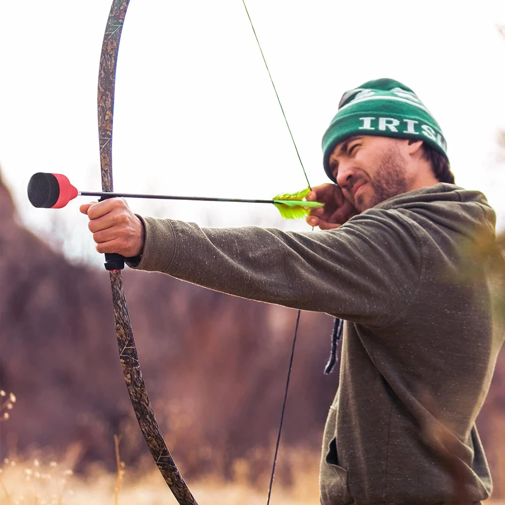 Toparchery 6/12/24 Uds punta de flecha de tiro con arco de espuma cabeza de flecha de esponja suave práctica punta ancha para tiro con arco juego de combate CS tiro - imagen 3