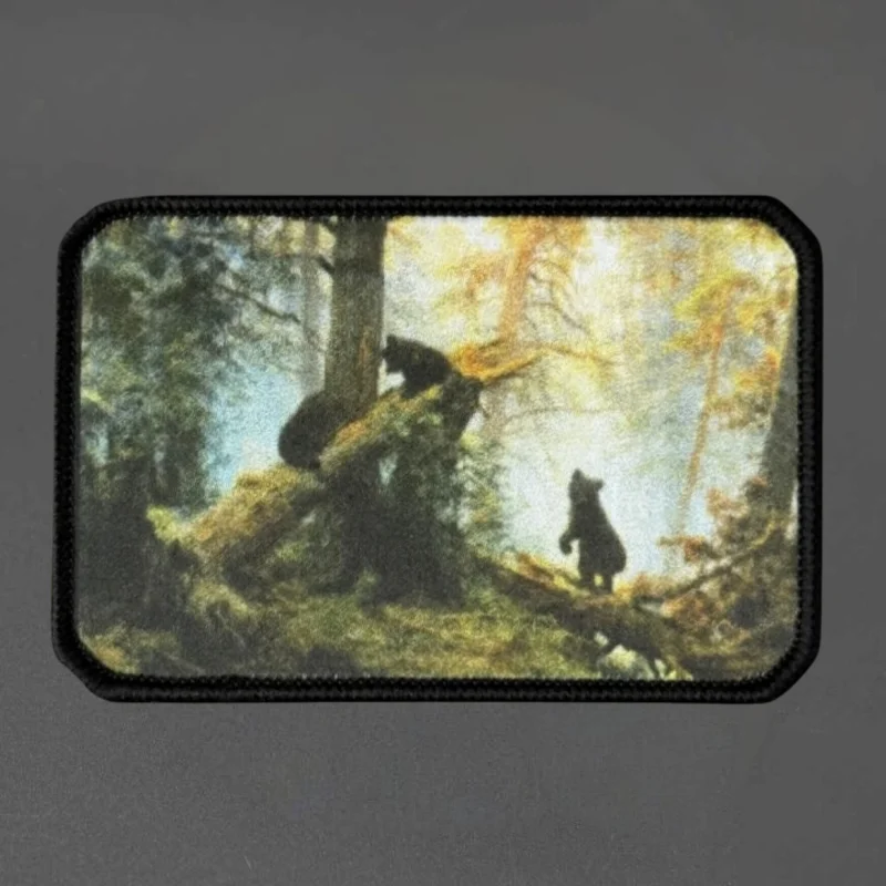 Parche táctico moral gancho y bucle bosque de pinos para mochila - imagen 2