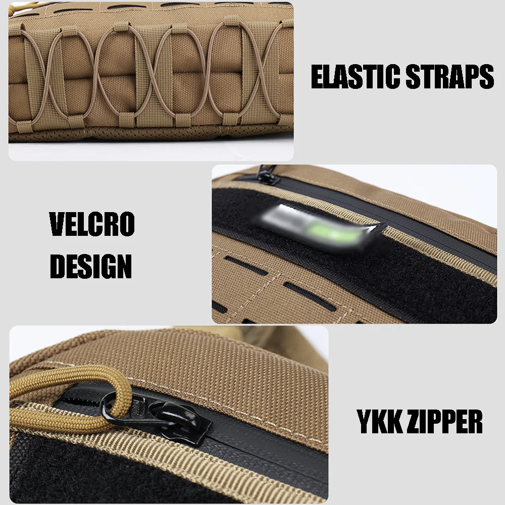 Paquete de pecho táctico MOLLE, bolsa de herramientas impermeable de nailon 915D, Kit de Recon multifunción - imagen 4