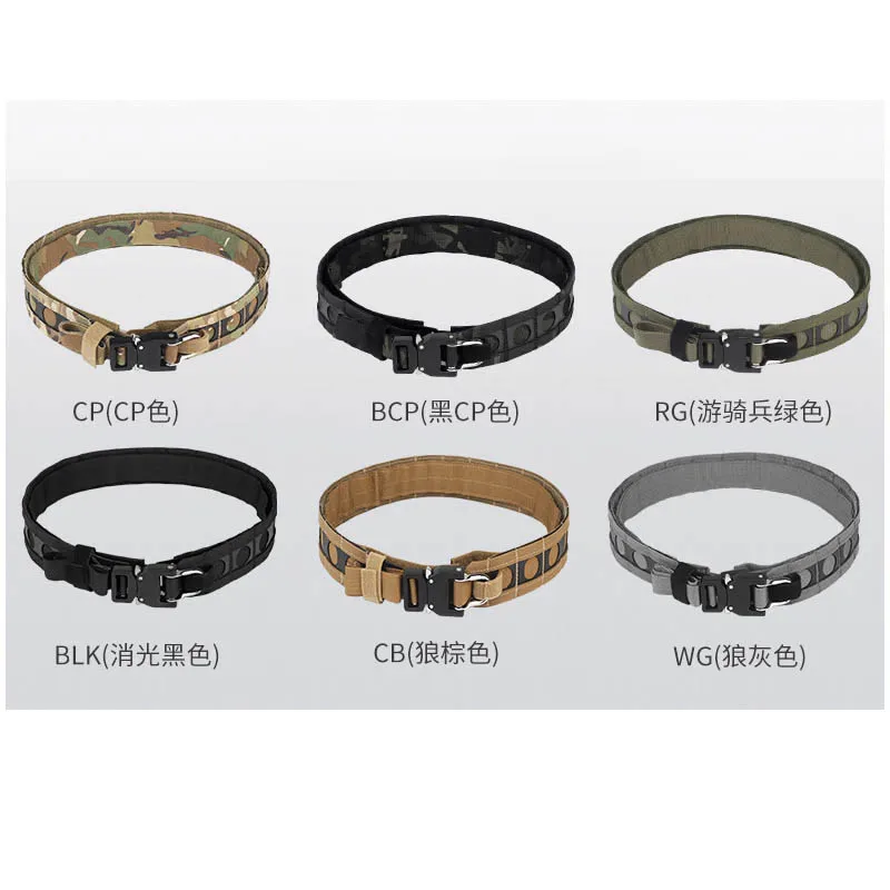 Cinturón táctico Bison ligero de 5,3 CM, cinturón de caza de liberación rápida para hombre, cinturón táctico Molle con hebilla de Metal, cinturón de doble capa - imagen 2