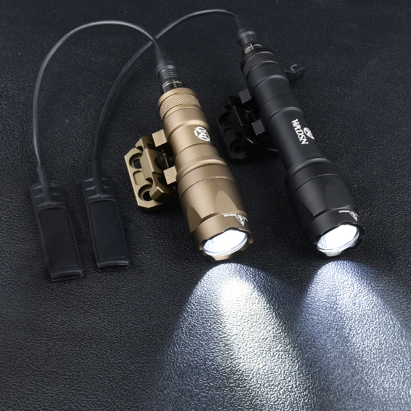 Surefir-linterna táctica SF M300A M600C, luz blanca para caza, Airsoft, arma, lámpara de explorador, M-LOK, montaje Keymod, Base de Metal, compatible con riel de 20mm - imagen 5