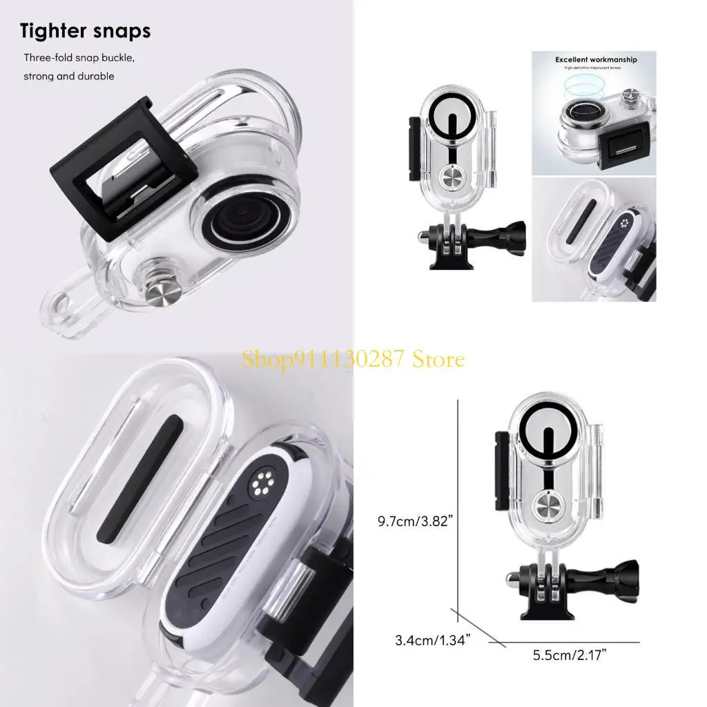 J1HC 60m Underwater Diving Housings For 360 GO 3 Waterproof Case Protective Box