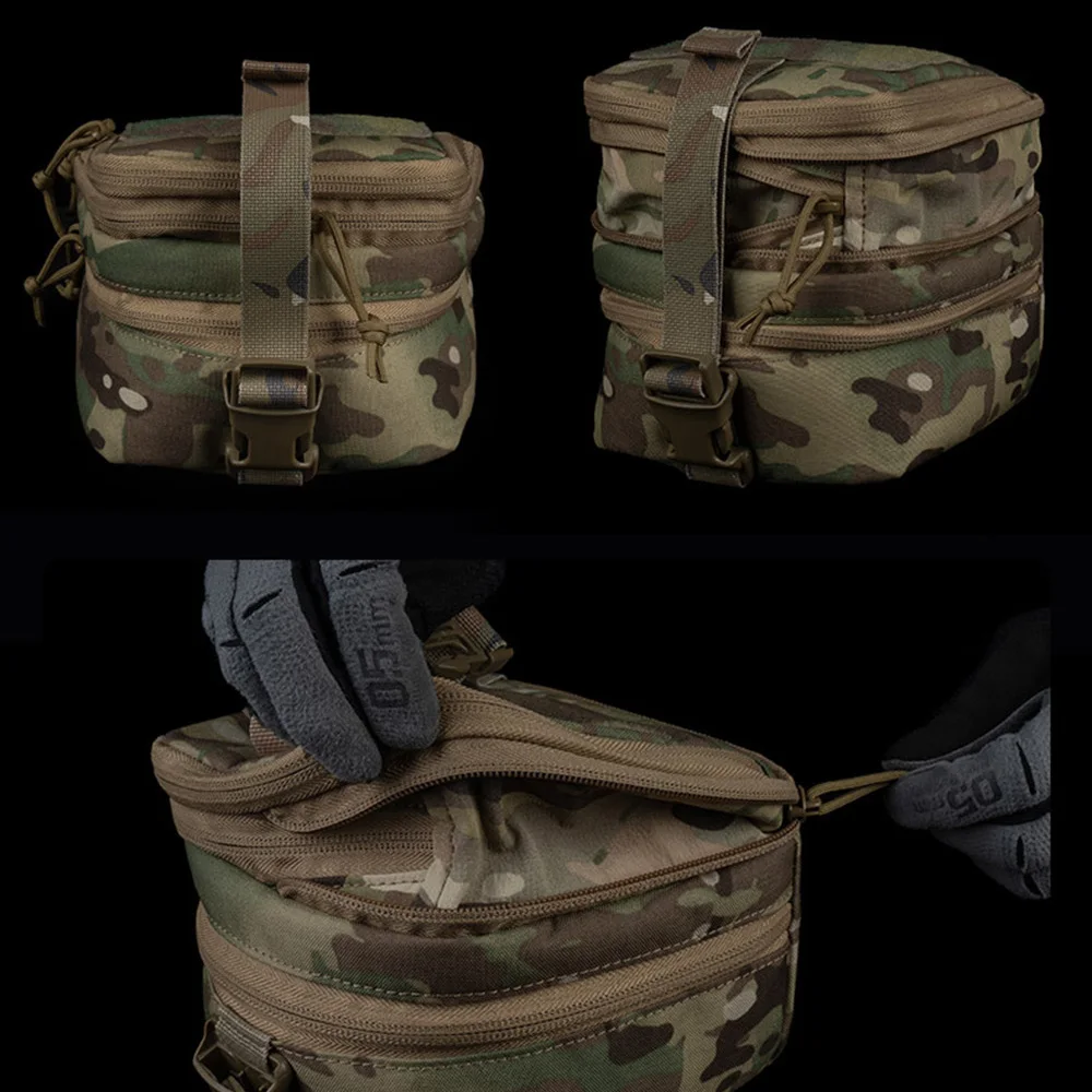 Bolsa binocular NVG expandible acolchada táctica, bolsa de almacenamiento para gafas de visión nocturna acolchada MOLLE para caza al aire libre - imagen 4