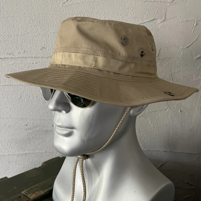 Gorra Benny para hombre, sombrero de pescador táctico de verano con borde redondo para montañismo al aire libre, pesca - imagen 3