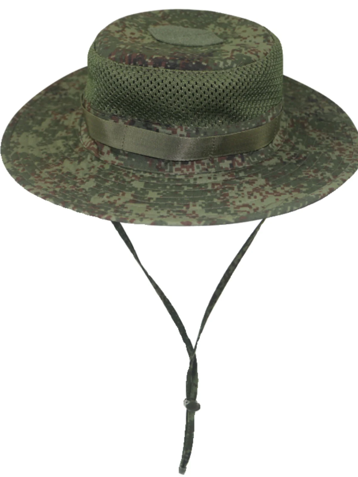 Sombrero de camuflaje para hombre, malla transpirable de secado rápido, borde redondo, color verde, Ruso - imagen 3